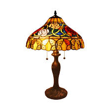 Amora Lighting Home Decorative Am060tl16 Tiffany Style Roses And Butterflies Tab
