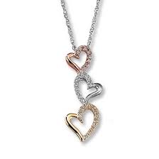 Diamond Heart Necklace 1 10 Ct Tw Sterling Silver 10k Gold Heart Necklace Diamond Heart Shaped Jewelry Heart Jewelry