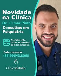 Atendimento em Saúde Mental agora na Clínica Galvão! O Dr. Gilmar Pinto,  médico atuante em saúde mental e psiquiatria, está atendendo na Clínica  Galvão, sempre às quartas-feiras, quinzenalmente. Além disso, há a