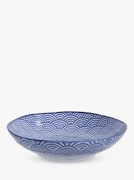 Generally speaking, the metal, stone, wood, and ceramic bowls made throughout asia over the last several. Tokyo Design Studio Wave Asian Salad Bowl 21cm Blue White At John Lewis Partners