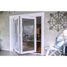 Jeld Wen 72 In X 80 In Primed Fiberglass Right Hand Full Lite F 2500 2 Panel Folding Patio Door Kit Thdjw235200002 The Home Depot Folding Patio Doors Modern Patio Doors Patio Doors