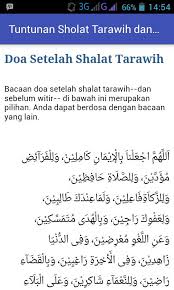 Berikut ini panduan lengkap mulai dari keutamaan, tata cara, niat hingga dzikir dan doa setelahnya. Tuntunan Tarawih Dan Witir For Android Apk Download