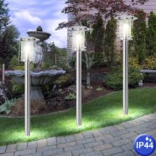 Doch im zeitalter von led und solar lässt sich eine stimmungsvolle illumination des gartens ohne große kosten zaubern. Gastronomie Outdoor Terrassen Produkte 2er Set Steh Leuchten Garten Grundstuck Stand Lampen Silber Hof Weg Beleuchtung Elementorh Com Br