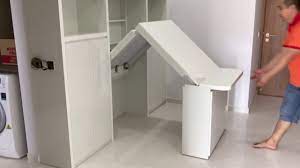 Easily expand your table when dinner guests are expected. Trilive Condo Living Rm Hidden Dining Table 5 Person Storage Cabinets Hwb Hub Hdb Bto Ec Youtube