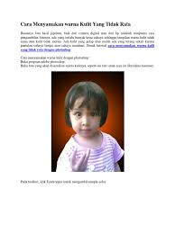 Teori warna sudah dikembangkan oleh alberti 1435 dan diikuti. Cara Menyamakan Warna Kulit Yang Tidak Rata