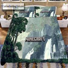 minecraft bedding bed sheets covers forest design https custombeddingclub com collections minecraft bedding minecraft bedding forest design bed sheets