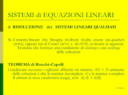 Il teorema di rouché capelli fornisce quindi una scaletta molto precisa per studiare la compatibilità di un qualsiasi sistema lineare, basata sullo studio del . Matematica Per L Economia Ppt Scaricare