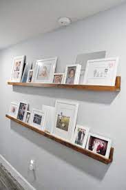 How To Make Your Own Photo Ledge Pottery Barn Knockoffs Mommy My Way Photo Ledge Picture Shelves Decor