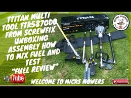 I recommend you get a normals and a half moon edger otherwise your edges will be naff. Screw Fix Titan Multi Tool Ttk587gd0 Full Review Unboxing Assembly How To Mix Fuel And Test Youtube