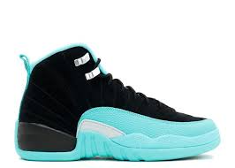 Black And Turquoise Jordans 12 Air Jordan 12 Retro Gg Gs Hyper Jade With Images Jordan Shoes Girls Jordan Shoes For Women Sneakers Men Fashion