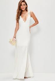 Missguided Bridal White Lace Criss Cross Bodice Maxi Dress Consignment Wedding Dresses Maxi Dress Wedding Wedding Dresses Uk