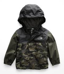 The North Face Kids Unisex Tailout Rain Jacket Infant New Taupe Green Camouflage Print 6 12 Months