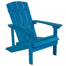Adams Mfg Corp Blue Stackable Plastic Stationary Adirondack Chair S With Slat Seat In The Patio Wood Adirondack Chairs Adirondack Chair Outdoor Dining Chairs