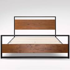Discover zinus' best platform bed frames: Zinus Suzanne Industrial Metal Pine Wooden Double Platform Bed Frame Bunnings Australia