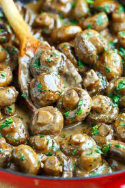 Creamy Garlic And Brie Mushrooms Recipe Cooking Recipes Recipes Food
