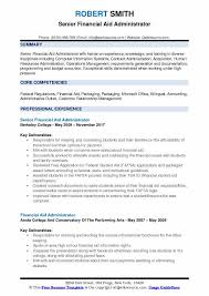 Top resume examples 225+ samples download free accounting & finance resume examples now make a perfect resume in just 5 min. Financial Aid Administrator Resume Samples Qwikresume