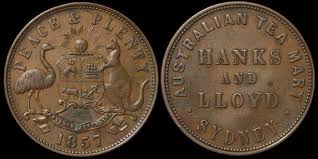 Australia Coins Australasian Tokens Hanks Lloyd Sydney Nsw 1857 1d Vf Gvf A 191 R 183 Cat Vf 325 Rarity Mad On Collection Coins Token Collection