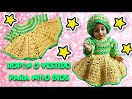 Como Tejer Vestido De Nino Dios A Crochet Paso A Paso Youtube Ropones Para Nino Dios Ninos De Dios Nino Dios Vestido