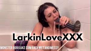 Monster Bukkake Slutty Cum Bath Wet And Messy Dildo Suck With Larkin Love -  Indoxtube