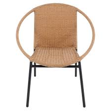 Steel Round Natural Wicker Outdoor Chair Wicker Patio Chairs Decor Essentials Wicker Chair