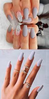 The Best Gray Nail Art Design Ideas Stylish Belles Coffin Nails Designs Pretty Acrylic Nails Best Acrylic Nails