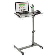 Find rolling tv tray table. Beautyshe Wheeled Laptop Tray Table With Tilt Control Folding Computer Desk Cart Rotating Tv Dinner Coffee