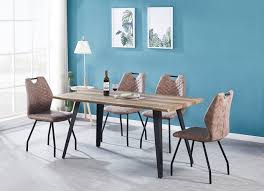 Table De Sejour Olken Imitation Chene Et Noir Pas Cher Prix Table But 259 99 Ttc Iziva Table Tabledes Table A Manger Decoration Maison Mobilier De Salon