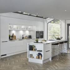 These fronts come in both clear and frosted styles, so you can tuck accessories beyond view. White Gloss Kitchens Fitted Kitchens Howdens