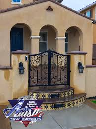 Wrought iron solutions wrought iron gives you the opportunity to create your signature style. Front Entry Hacienda Spanish Iron Gate Waist Artistic Wrought Iron Works Inc