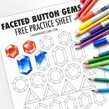 Free coloring pages specially assembled for kids. Free Gem Practice Sheet Sarah Renae Clark Coloring Book Artist And Designer