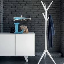 Hapilife coat stand, modern floor standing hat and coat stand clothes rack entryway purse display hall tree metal black matt finished 45x45x180cm. Contemporary Coat Stands Coat And Hat Stands