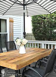 I went to work on the plans and after talking with ashely, we decided to go with a 4×4 x leg with lap joint. Diy Patio Table 15 Easy Ways To Make Your Own Bob Vila