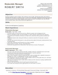 Mcdonalds Manager Resume Samples Qwikresume