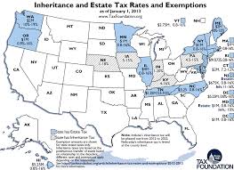 weekly map inheritance and estate tax rates and exemptions