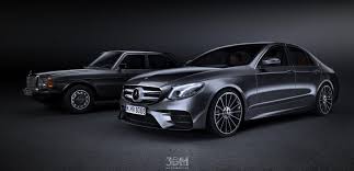 W123 W213 Mercedes E Class Sedans Rendered To Depict 40 Years Of Evolution Carscoops Mercedes Benz Benz Mercedes