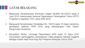 Pembahasan soal ujian nasional bahasa inggris smp 2016. Kertas Cadangan Sasaran Intervensi Spm 2016 Tujuan Memohon