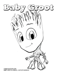 How to draw baby groot. New Coloring Page Release Vanquish Studio