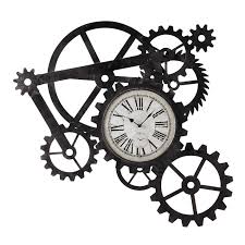 Orologio Stile Industriale In Metallo L 86 Cm Engrenage Industrial Clocks Metal Wall Clock Clock
