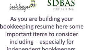 bookkeeper resume sample