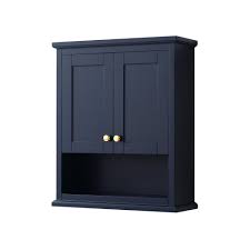 Get free shipping on qualified bathroom wall cabinets or buy online pick up in store today in the bath department. Wyndham Collection Avery 25 In W Bathroom Storage Wall Cabinet In Dark Blue Wcv2323wcbl The Home Depot