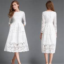 Wish Long Sleeve Fashion Beautiful Elegant Costuming Casual Dresses Party Dress Women Clothing White Dress Party Elegant Party Dresses Cocktail Dress Prom