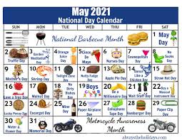 We hope you enjoyed it and if you want to download the pictures in high quality, simply just click the image and you will be redirected to the download page. May National Day Calendar Free Printable Always The Holidays