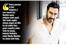 Ajay Devgn I Can Vouch For The Entire Industry We Don T Remember Our Religion On Set Hindi Movie News Times Of India Tumhare saamne se nikal jaaunga and aur tum pakad nahi paaoge by kabir(john dua mein yaad rakhna by sultan mirza(ajay devgan). ajay devgn i can vouch for the entire