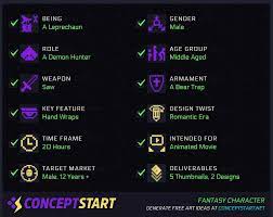 Stuck finding things to draw? Character Design Art Prompt Idea Generator