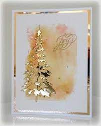 Golden Tree By Stiz2003 Cards And Paper Crafts At Splitcoaststampers Watercolor Christmas Cards Creative Christmas Cards Diy Christmas Cards