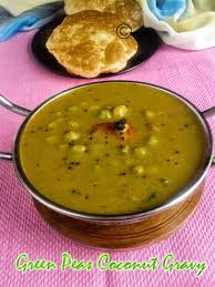 Green Peas Coconut Gravy Vegan Indian Recipes Creamed Peas Indian Coconut Curry