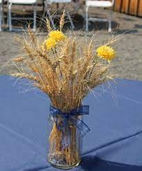 There are 1357 country themed table for sale on etsy, and they cost $16.42 on average. Weddings Barns And Love Banquet Centerpieces Ffa Decorations Wheat Centerpiece
