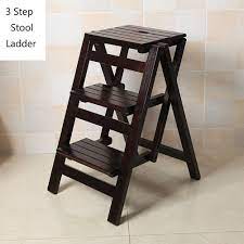 Most of them are equipped when buying wooden kitchen step stools, it is wise to consider the type of wood used, softwoods or hardwoods. Kitchen Wooden Ladders Small Foot Stools Wood Folding Step Stool For Adults Kids Indoor Folding Stepladder Portable Buy Online In Guernsey At Guernsey Desertcart Com Productid 147022780