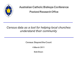 Collects and reports information on a wide range of topics and issues, ranging from health and welfare expenditure, hospitals, disease and injury, and mental health, to ageing, homelessness, disability and child protection. Census Data As A Tool For Helping Local Churches Understand Their Community Census Beyond The Count 4 March 2011 Bob Dixon Australian Catholic Bishops Ppt Download
