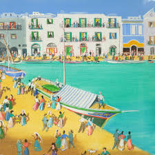 Mario Marinelli, At the Cavallino Rosso, 1970, Art, Contemporary Art,  dimanoinmano.it